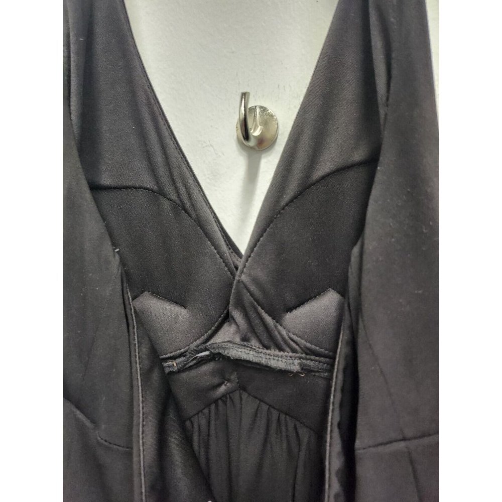 Cache Womens Dress Size Medium Black Halter Tie Belt Buckle Detail Bra Cup Party - Picture 5 of 8